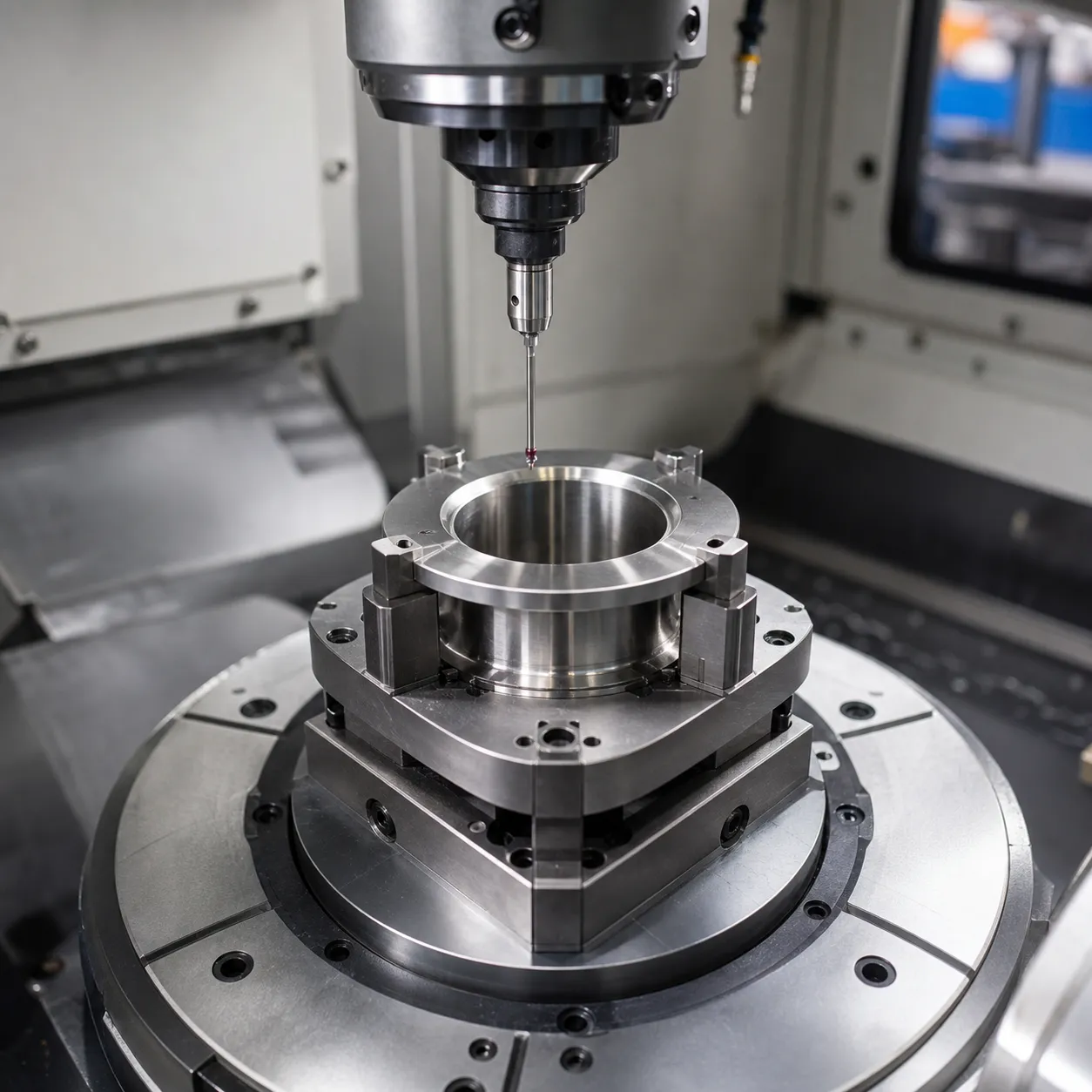 Datum Strategy for 5 Axis Sanitary Flange Adapters