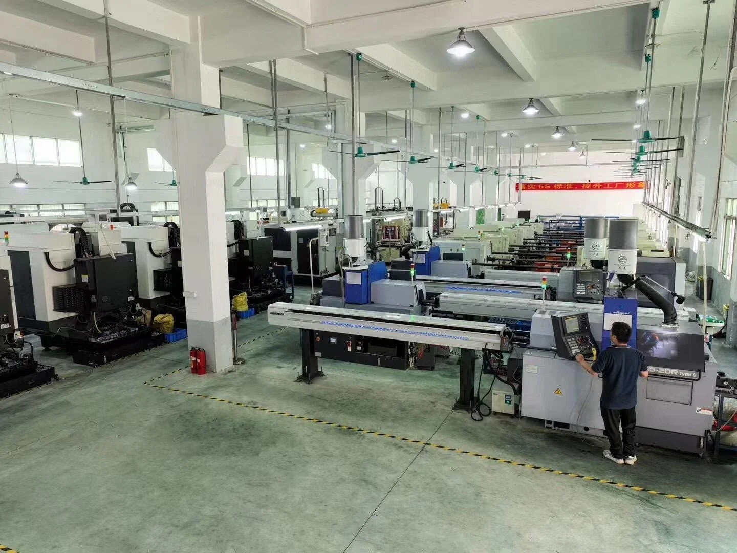 CNC machining workshop and production equipment
