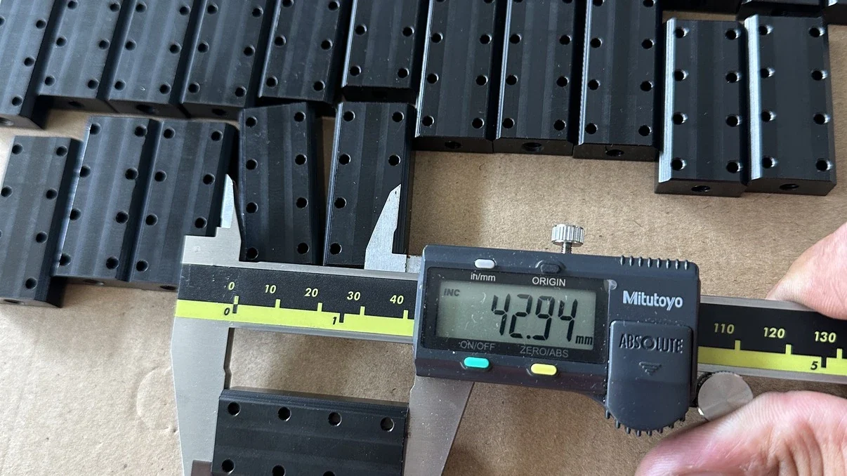 Custom machined POM plastic parts inspection