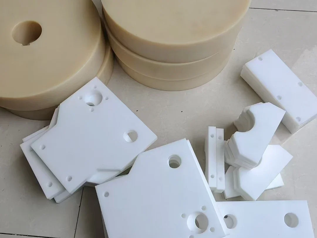 Precision CNC machined PEEK components for food processing machinery
