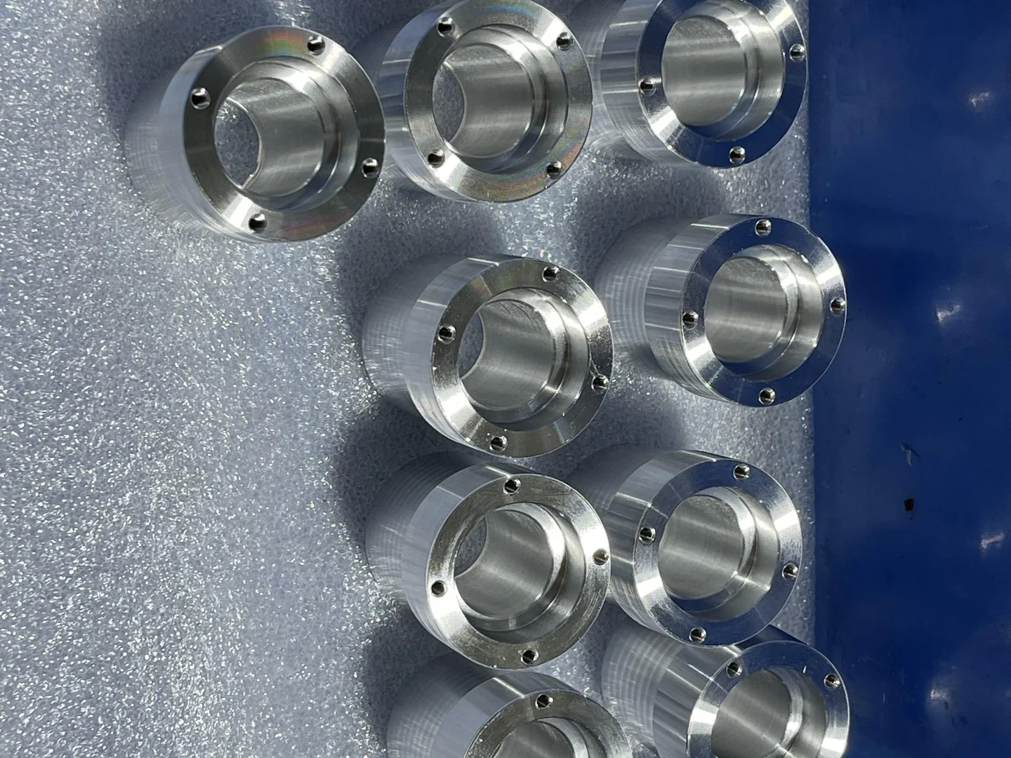 Precision food-grade sanitary CNC parts showcasing high-quality surface finishing