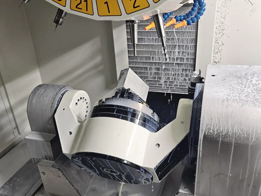 ZSCNC multi-axis CNC machining center executing precision quality control on custom wear parts