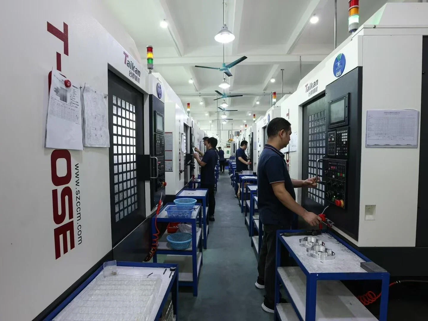 ZSCNC precision CNC machining workshop floor showing advanced equipment for conveyor system parts